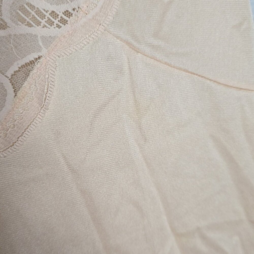 Vintage Montgomery Ward Blush Pink Lace Slip Dress Size 34 - Picture 4 of 9